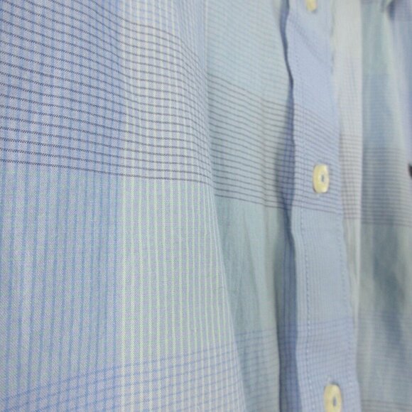 Southern Marsh Men's Check Dress Shirt 2X Blue Wrinkle Free Casual 324 - Picture 8 of 11